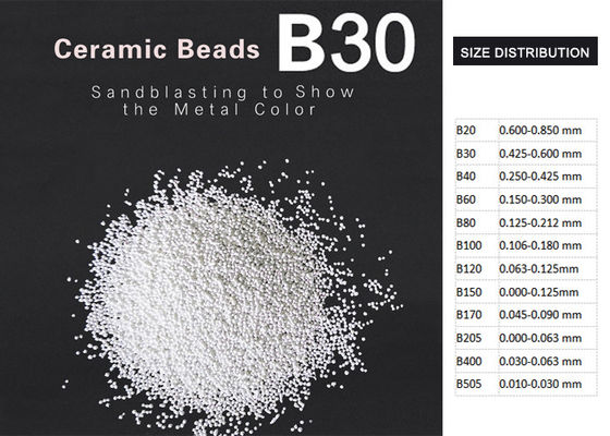 B30 средства массовой информации размера 425-600μm Sandblasting керамические взрывая для финиша поверхности металла