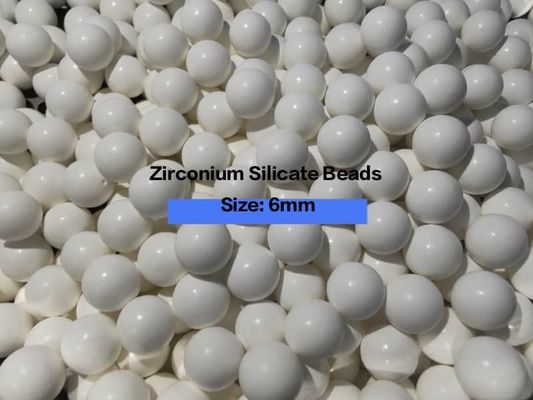 Zirconia Milling Media 94.8% ZrO2 5.2% Y2O3 Crushing Load >1500N 3 W/mK Thermal Conductivity